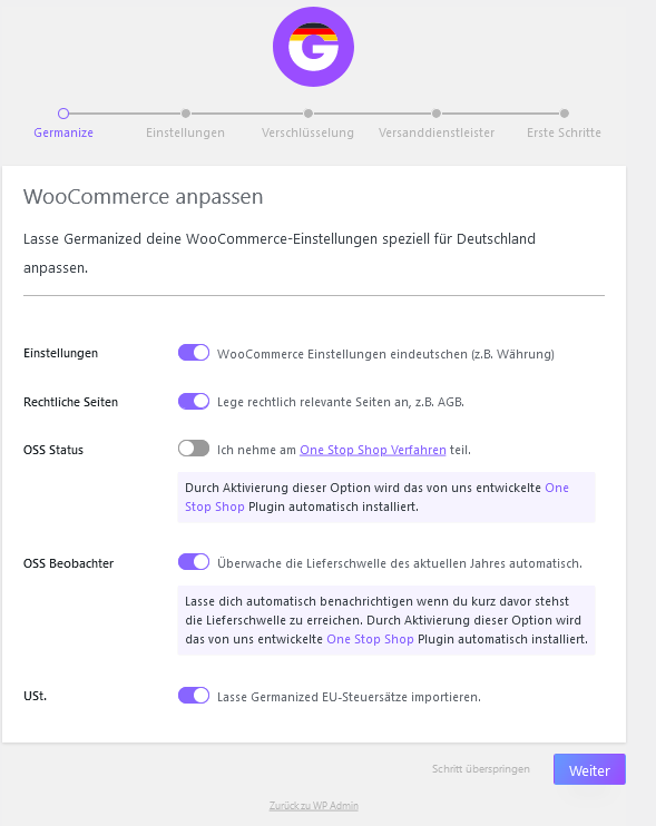 Germanized WooCommerce Anleitung