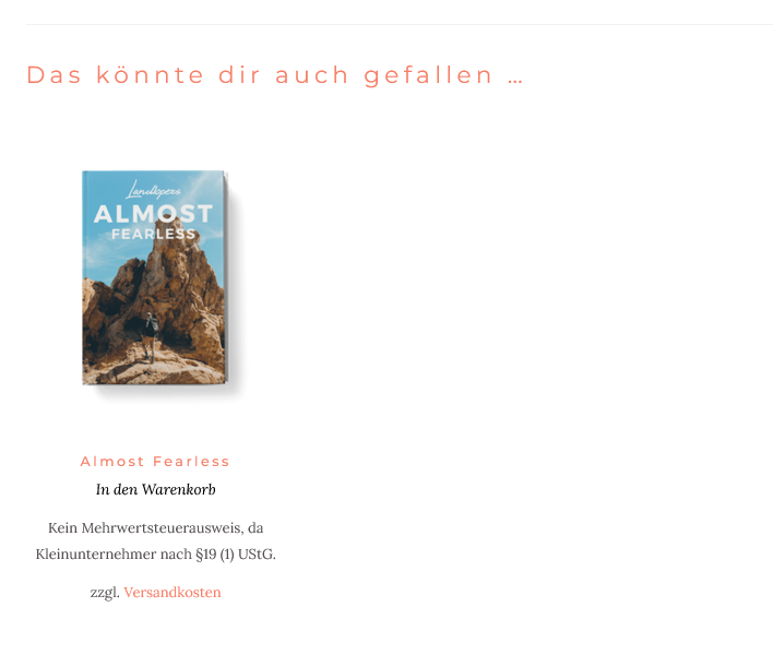 Up-Sells Ansicht in WooCommerce